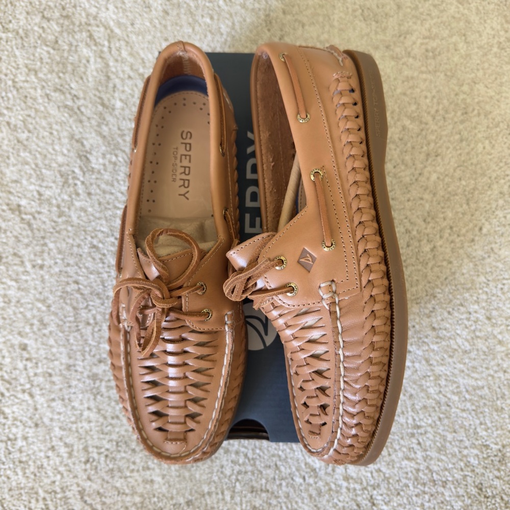 Sperry Woven Boat Shoes - Light Brown